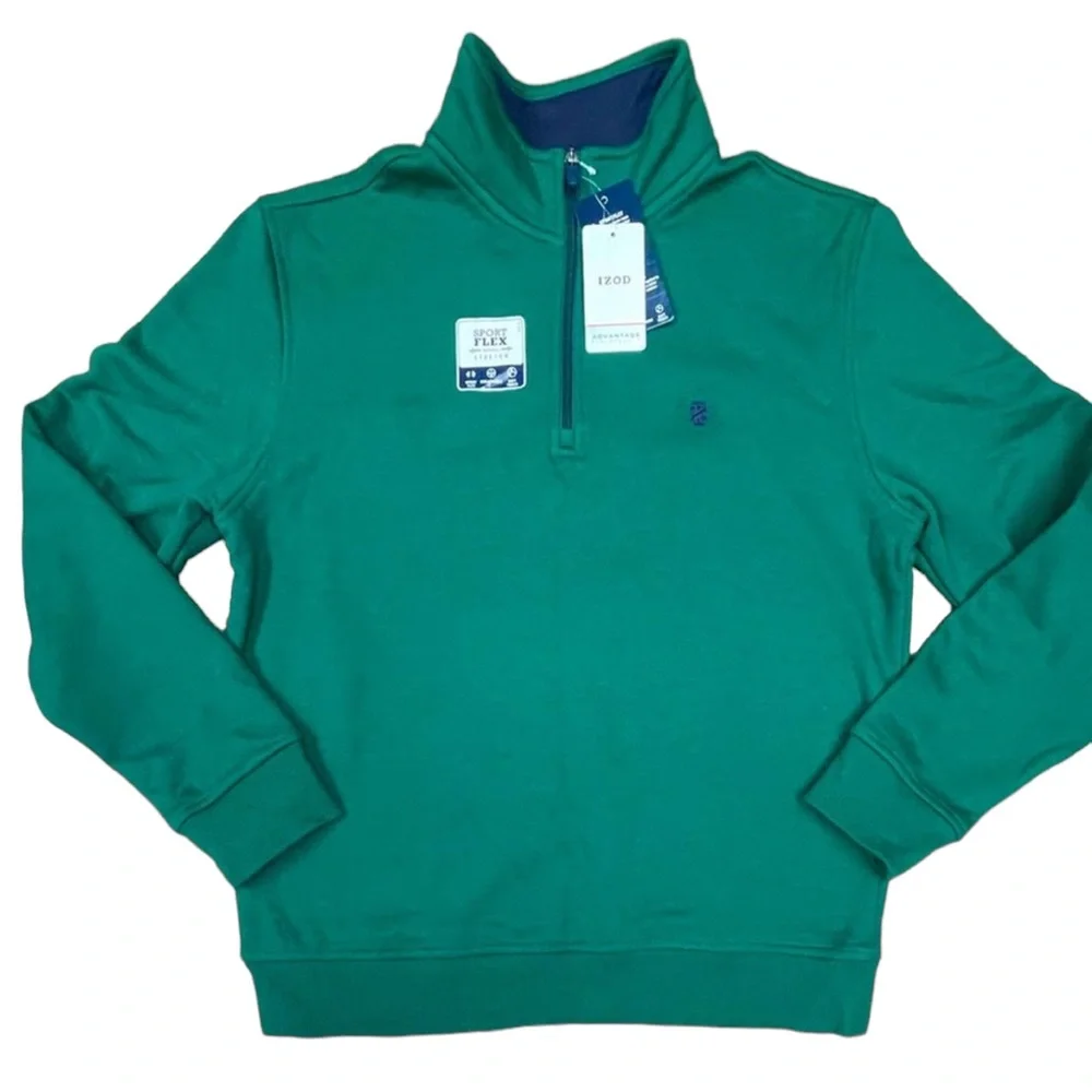 IZOD 1/4 Zip Pullover Sportflex Sweater Fleece